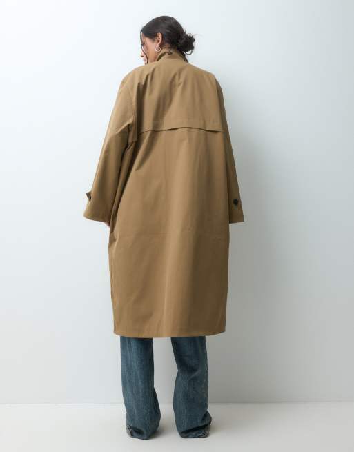 JJXX funnel neck trench coat in beige, 5 of 5
