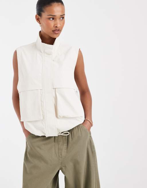 JJXX funnel neck vest in cream | ASOS
