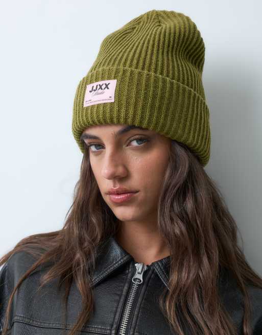 JJXX gebreide beanie in avocadogroen, 2 van 5