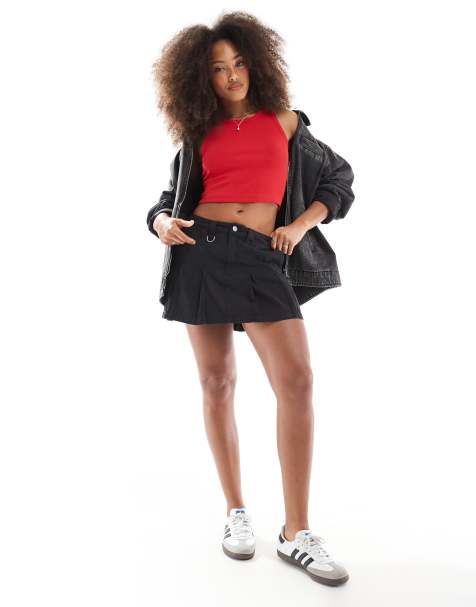 JJXX - Geplooide mini rok in zwart - view 1