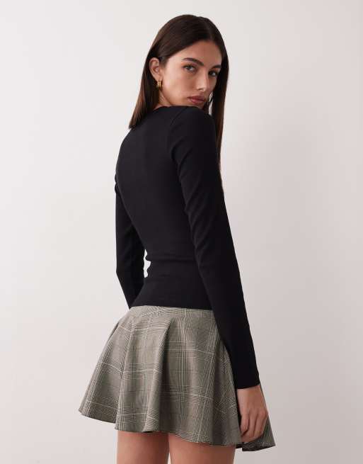 JJXX - Geribbeld vest met knoopsluiting in zwart, 4 van 4