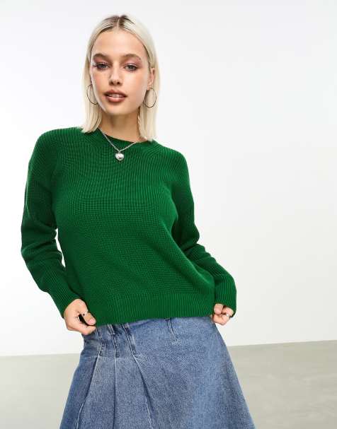 JJXX – Gerippter Pullover in Grün mit Rundhalsausschnitt - view 1