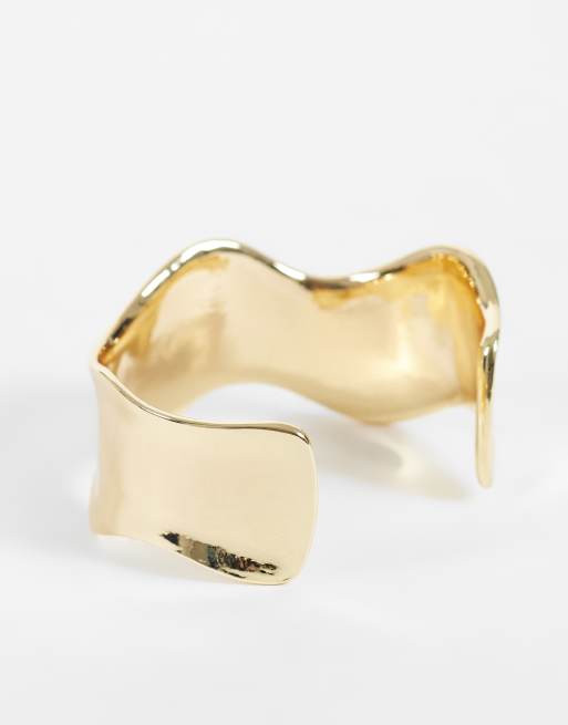 JJXX gewellte goldene Manschette, 2 von 3