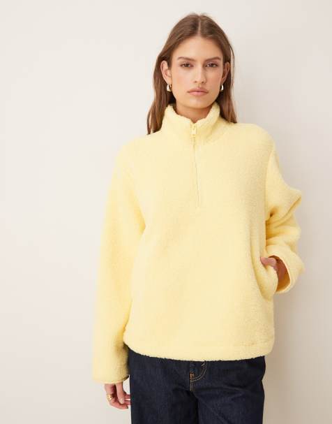 JJXX - Giacca teddy giallo burro con zip corta - view 1