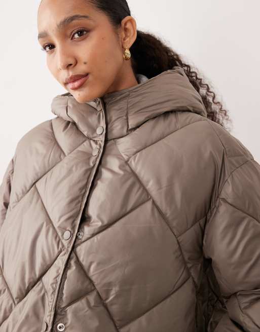 Piumino Da Donna, Giacca Trapuntata Per Le Mezze Stagioni, Giacca Con Cappuccio, Giacca Corta, Calda D 206, S – XXL Pink M - Foto 5