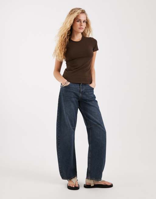 JJXX Gigi fitted t-shirt in brown, 3 of 4