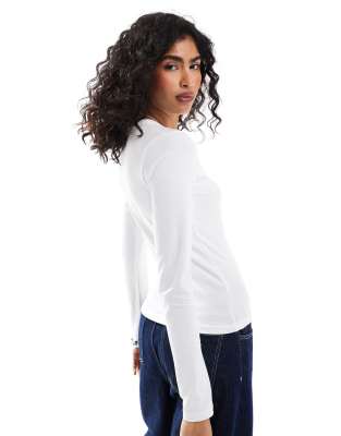 Jjxx Gigi Long Sleeve T-shirt In White