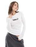 [JJXX] JJXX Gigi long sleeve t-shirt with moody cow print in white 14 White