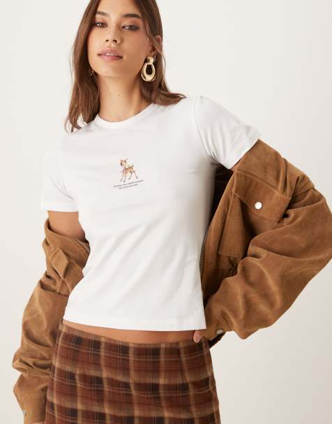 JJXX - Gigi - T-shirt met print op de voorkant in wit - view 1