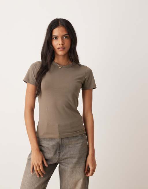JJXX – Gigi – T-shirt w ciemnym kolorze khaki