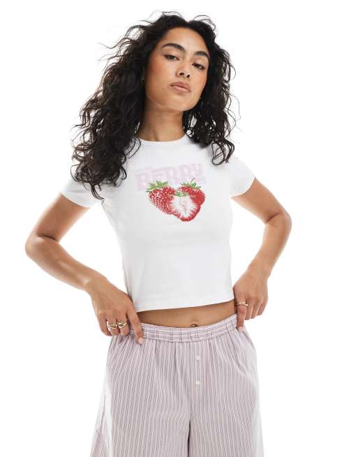 JJXX – Gigi – Vit, liten t-shirt med bärtryck, 3 av 4