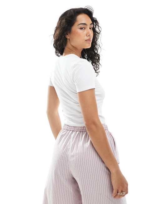 JJXX – Gigi – Vit, liten t-shirt med bärtryck, 4 av 4