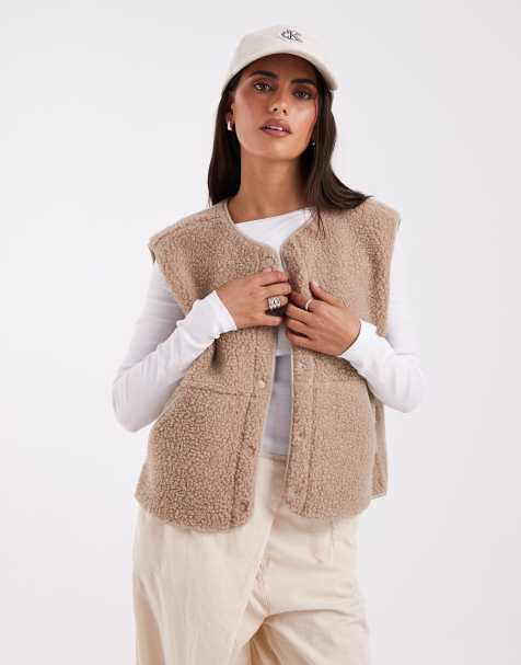 JJXX gilet teddy beige - view 1