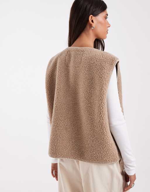 JJXX gilet teddy beige, 4 de 4