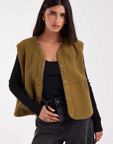 JJXX gilet teddy vert avocat - view 1