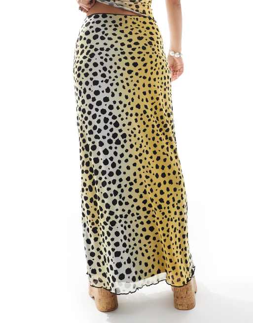 JJXX - Gonna lunga in rete con stampa dalmata in coordinato, 3 di 5