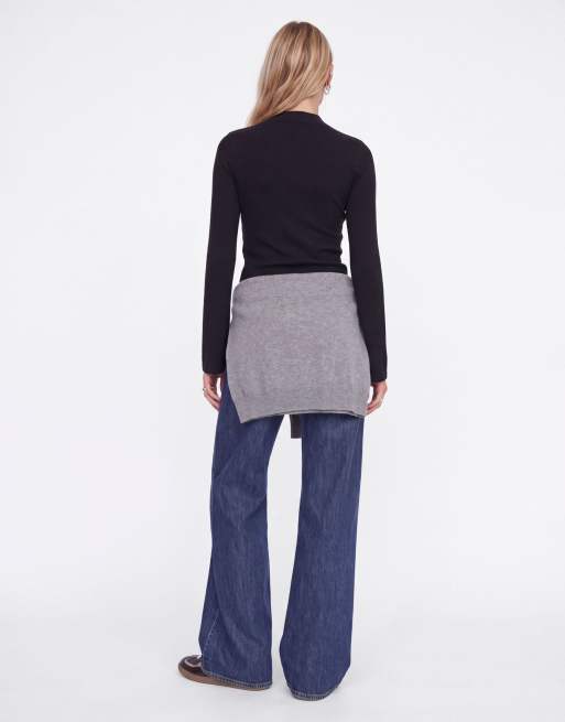 JJXX Henna top à manches longues coupe stretch col ras de cou noir, 2 de 7