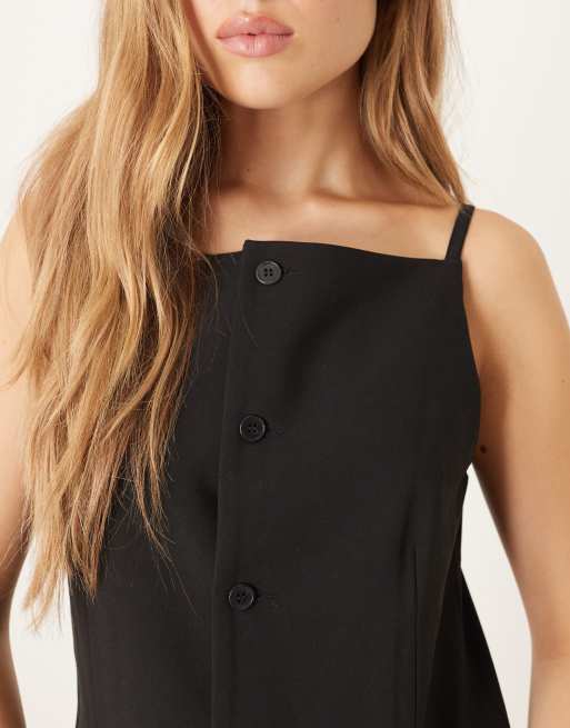 JJXX high neck waistcoat in black, 3 of 4
