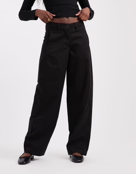 JJXX High-Waist-Barrel-Fit-Hose in Schwarz - view 1