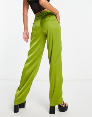 HMGYH satina high waisted leggings for women Solid Wide Leg Tie Front Pants  (Color : Mint Green, Size : 3XL) : Buy Online at Best Price in KSA - Souq  is now : Fashion