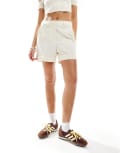 [JJXX] JJXX high waisted tailored shorts in white 10-12 Bone White
