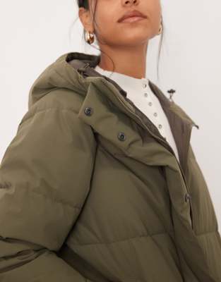 Jjxx Hooded Puffer Jacket In Green