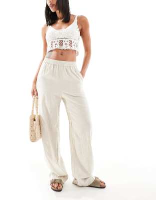 JJXX - Hose aus Leinenmischung in Beige-Neutral