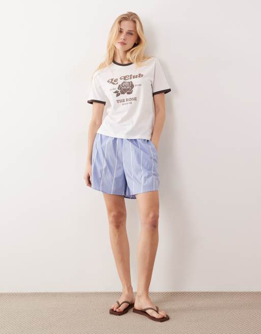 JJXX - Hvid ringer-T-shirt med roseprint, 3 af 4