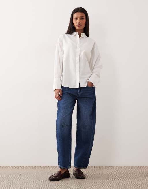 JJXX - Hvid skjorte med lange ærmer i poplin, 2 af 4