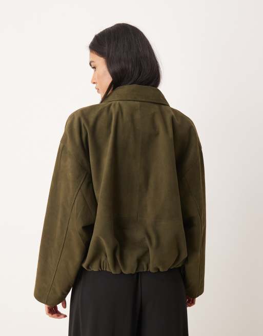 JJXX – Jacke aus Wildleder in Olivgrün, 4 von 4