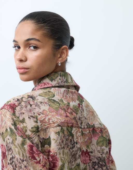 JJXX Jacquard-Hemdjacke mit Blumenmuster, 3 von 5
