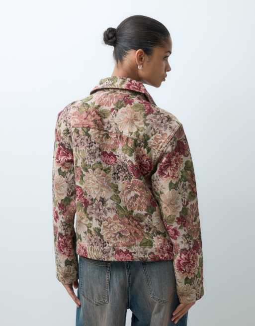 JJXX jacquard overshirt met bloemenprint, 4 van 5