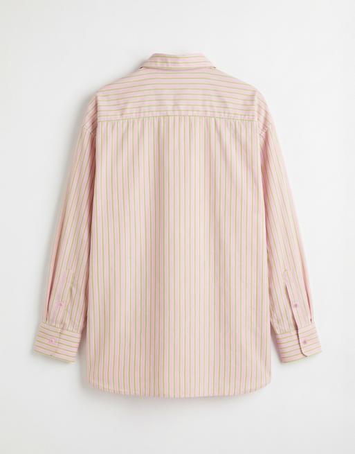 JJXX - Jamie - Oversized gestreept poplin overhemd in roze en groen, 6 van 7