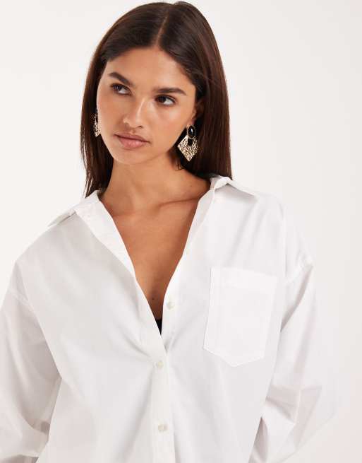 JJXX - Jamie - Oversized hvid skjorte i poplin, 4 af 4