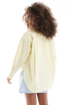Jjxx Jamie Oversized Shirt In Yellow