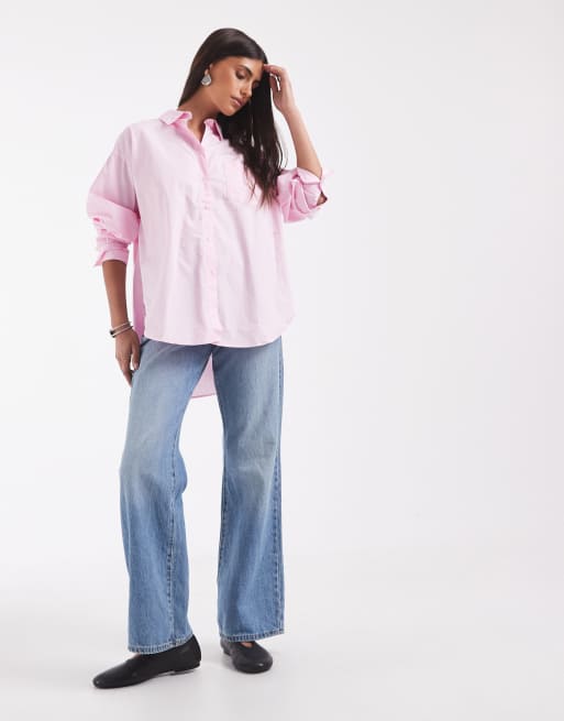 JJXX – Jamie – Różowa koszula popelinowa oversize, 2 z 4