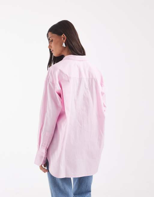 JJXX – Jamie – Różowa koszula popelinowa oversize, 4 z 4