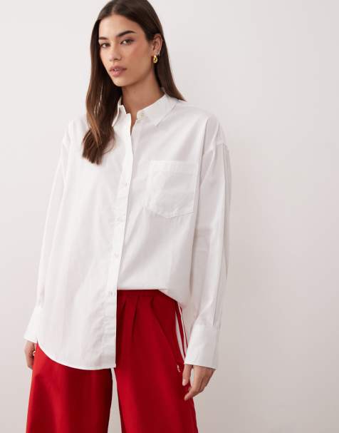 JJXX – Jamie – Vit poplinskjorta i oversize - view 1