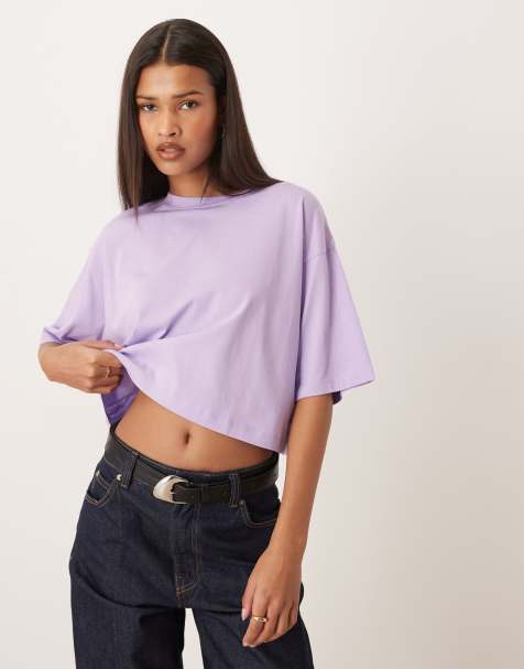 JJXX – Jasnofioletowy krótki T-shirt oversize - view 1