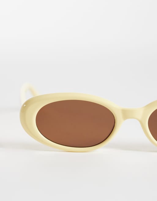 JJXX – Jasnożółte owalne okulary przeciwsłoneczne, 2 z 3