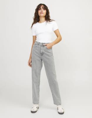 Jean mom - Gris clair W25 L30