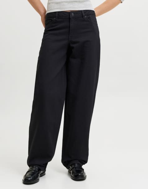 JJXX jeans med barrel-passform i svart denim - view 1