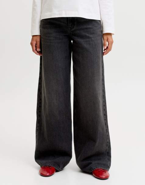 JJXX jeans med bred passform i svart denim - view 1