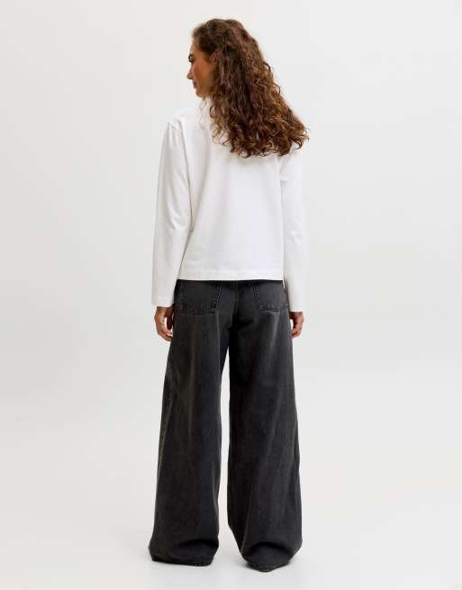 JJXX jeans med bred passform i svart denim, 2 av 7