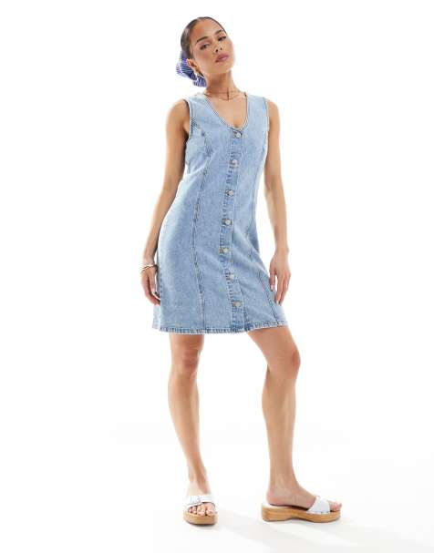 JJXX – Jeanskleid in Hellblau mit U-Ausschnitt - view 1