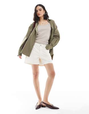JJXX - Jeansshorts in Wollweiß
