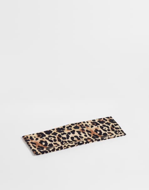 JJXX jersey headband in leopard print - view 1