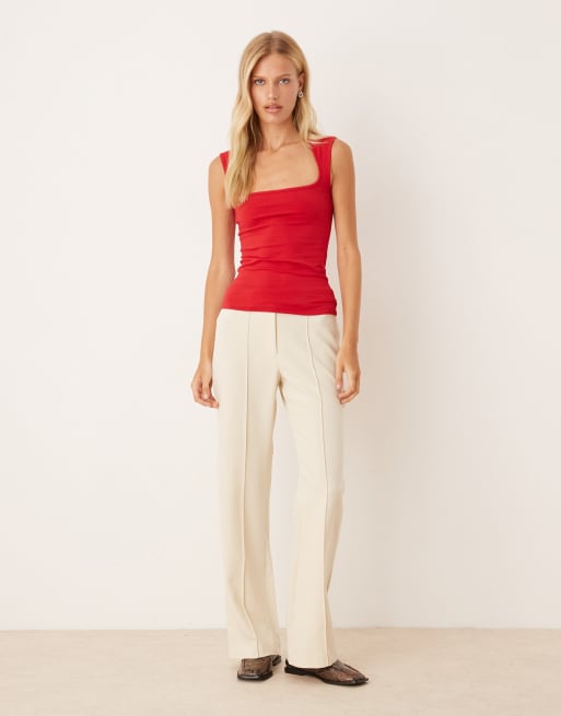 JJXX – Jersey-Top mit quadratischem Ausschnitt in Rot, 3 von 4
