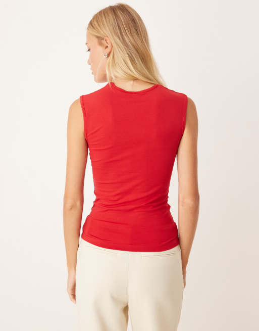 JJXX – Jersey-Top mit quadratischem Ausschnitt in Rot, 4 von 4