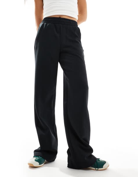 JJXX - Joggers felpati neri a fondo ampio - view 1